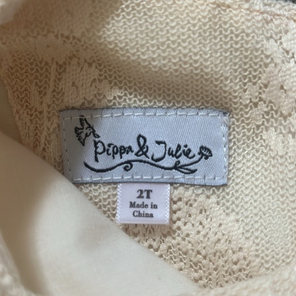 Pippa & Julie girls lace shirt toddler size 2T - Picture 3 of 4